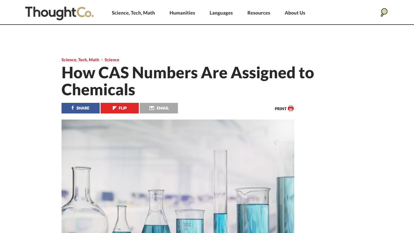 What Is a CAS Number and How Is It Assigned? - ThoughtCo